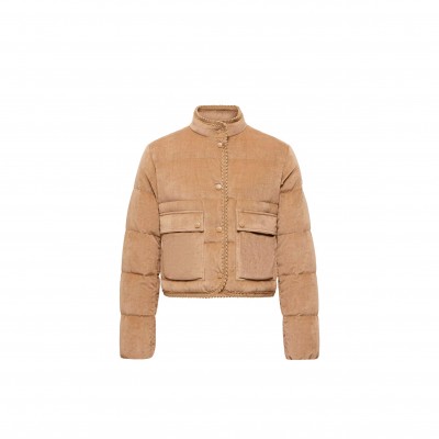 MONCLER ESSARTS BRAIDED TRIM CORDUROY SHORT DOWN JACKET K20931A0002159860